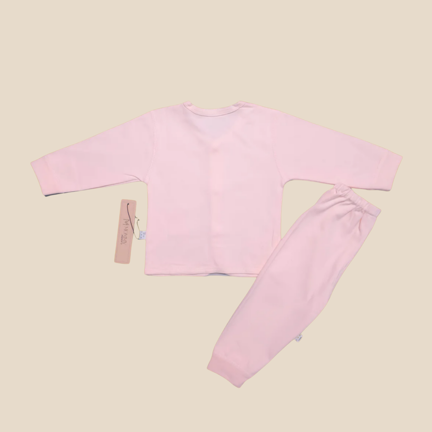 Baby Cotton Shirt Set – Pink Giraffe Print